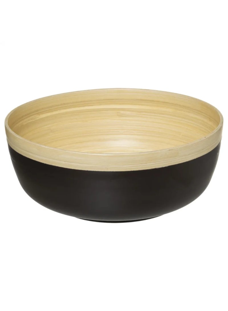 Bamboo Salad Bowl 30 X 12Cm Coal