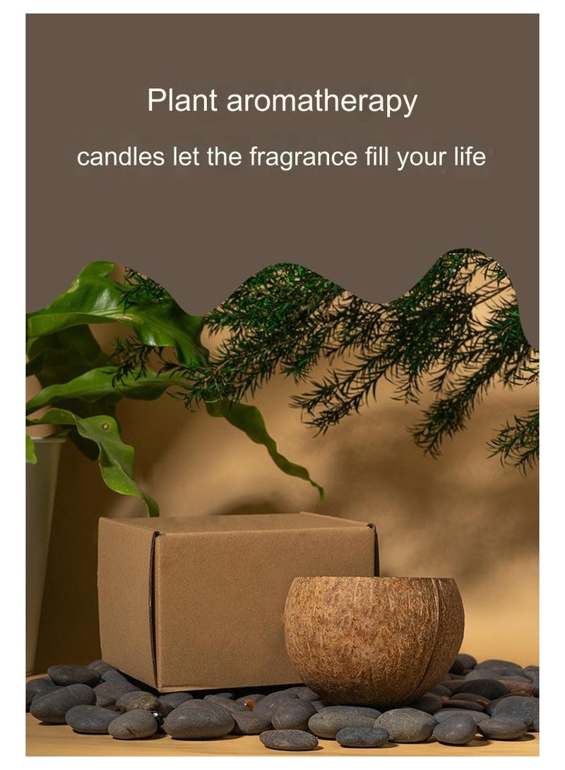 Coconut shell aromatherapy candles, bedroom decorations, souvenirs, soy wax holiday fragrances candles, gifts aromatherapy