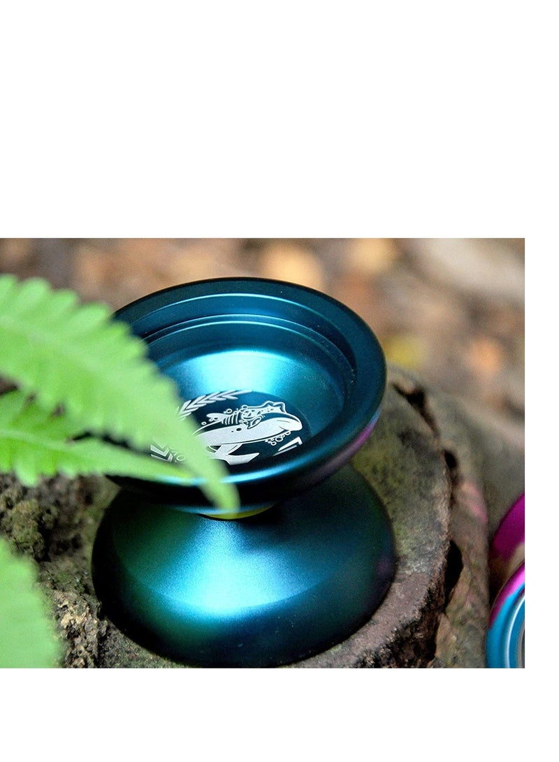 YOYO Pro Unresponsive Yoyos N12 Shark Honor Magic Yoyo Metal Yo-yos Professional Yo Yo, Dark Blue