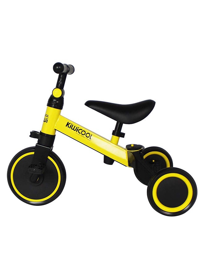 3 In 1 Kids Foldabale Tricycle Yellow/Black 60centimeter