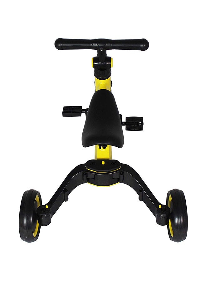 3 In 1 Kids Foldabale Tricycle Yellow/Black 60centimeter