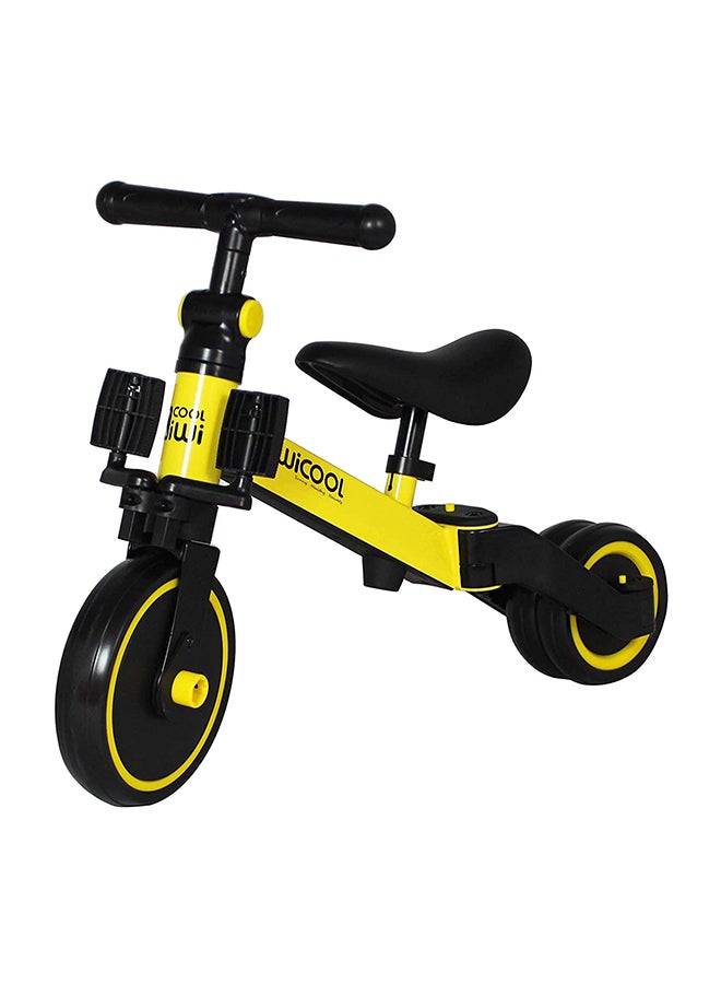 3 In 1 Kids Foldabale Tricycle Yellow/Black 60centimeter