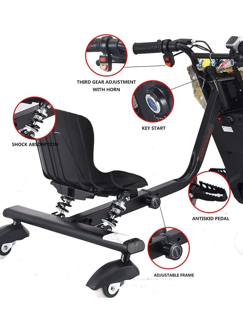 Electric drifting Scooter 3 Wheel Ride On Toy high power bike for kids with Key and Lights 36V