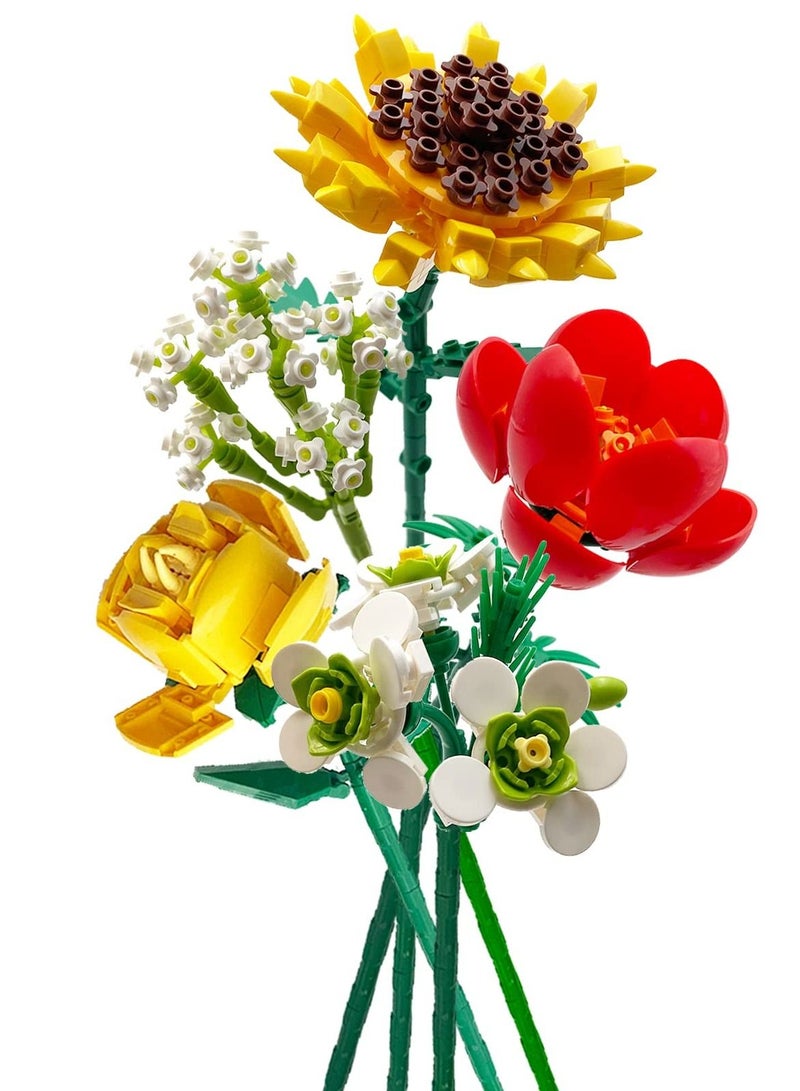 DIY Bouquet Building Blocks Decoration Immortal Flower Arrangement Gift Home Furnishings Assembly Toy Set