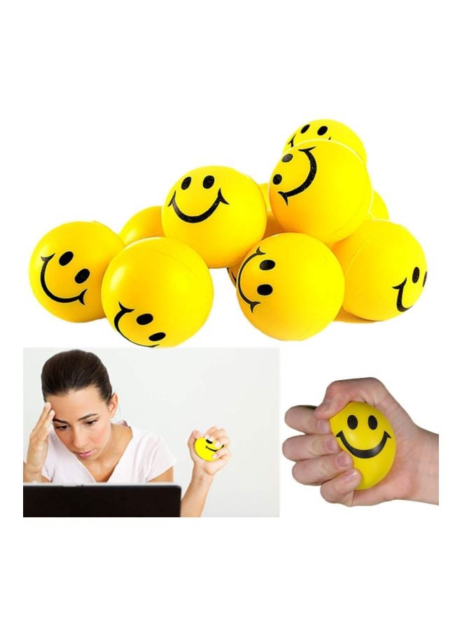 12-Piece Smile Face Squeeze Ball