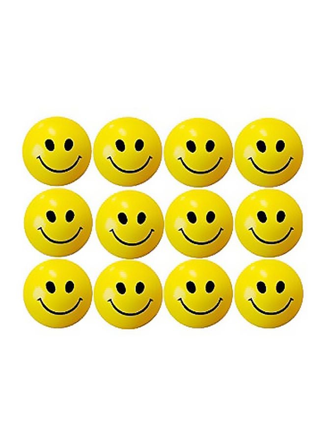 12-Piece Smile Face Squeeze Ball