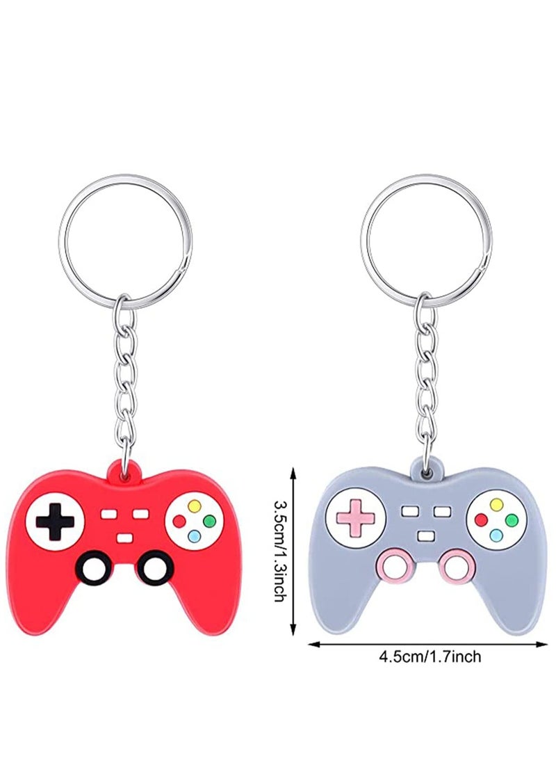 Keychains Video Game Controller Keychains Game Controller Handle Key Ring Pendant Charms for Video Game Party Favors Birthday Baby Shower Gifts 3 Colors 15 Pieces