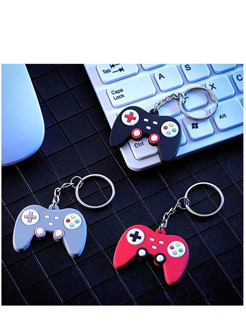 Keychains Video Game Controller Keychains Game Controller Handle Key Ring Pendant Charms for Video Game Party Favors Birthday Baby Shower Gifts 3 Colors 15 Pieces