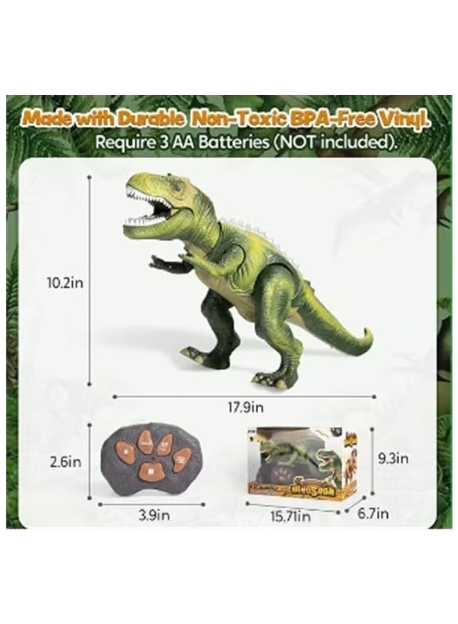 Dinosaur Toy for Kids - Light-Up, Roaring T-Rex, Electronic Walking,Auto-Demo and Spray Functions,Simulated Dinosaur Model