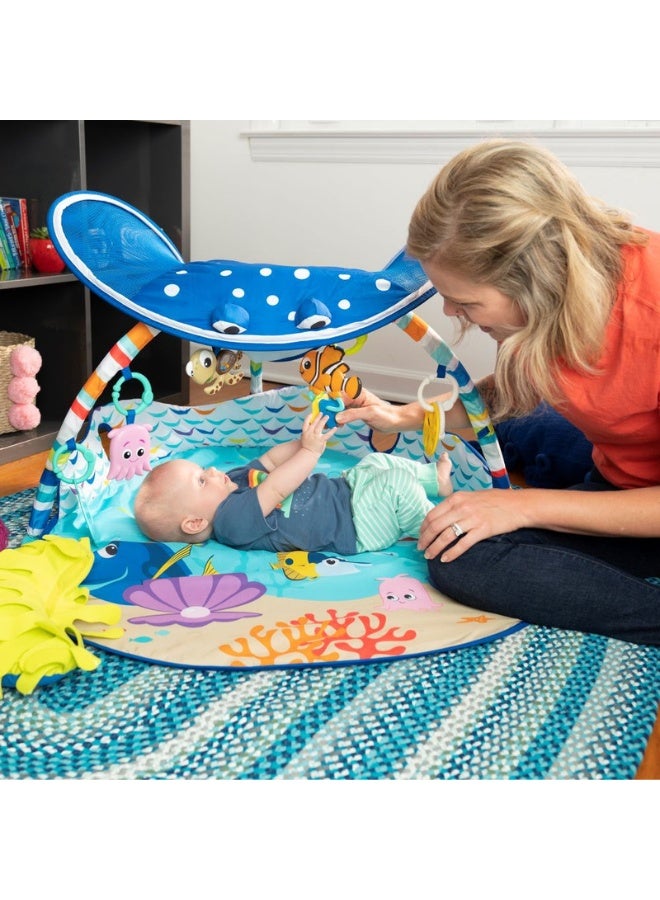 Bright Starts - Disney Baby Finding Nemo Mr. Ray Ocean Lights & Music Play Gym, Ages Newborn +