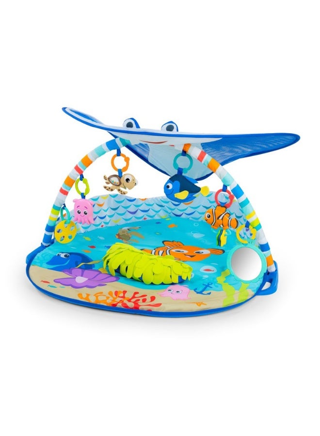 Bright Starts - Disney Baby Finding Nemo Mr. Ray Ocean Lights & Music Play Gym, Ages Newborn +