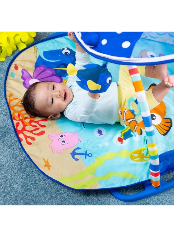 Bright Starts - Disney Baby Finding Nemo Mr. Ray Ocean Lights & Music Play Gym, Ages Newborn +