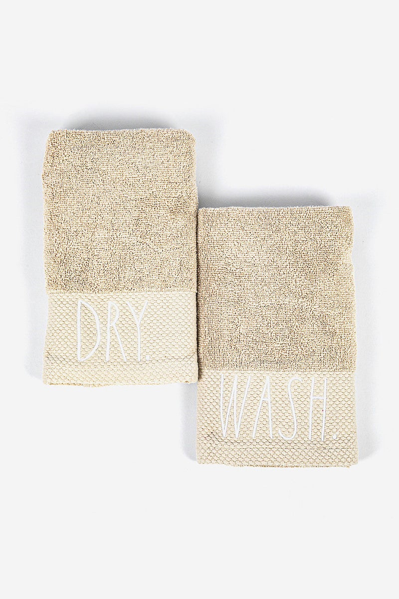 Set Of 2 Hand Towels 40. cm x 71 cm, Beige