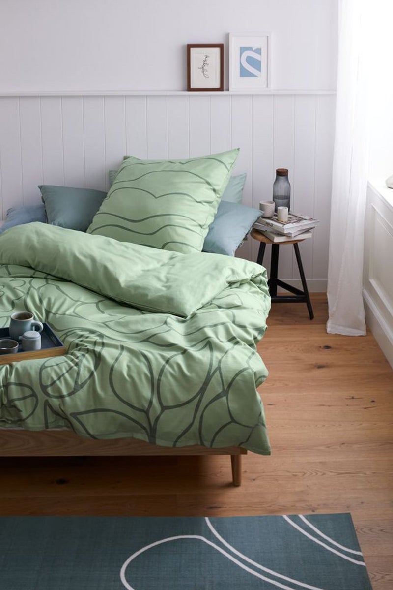 Double Tencel Cotton Duvet Set 90 x 70 and 140 x 200 cm, Light Green