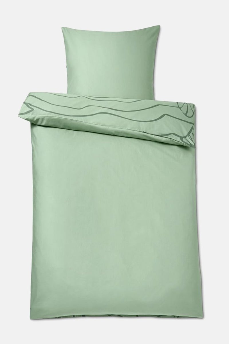 Double Tencel Cotton Duvet Set 90 x 70 and 140 x 200 cm, Light Green