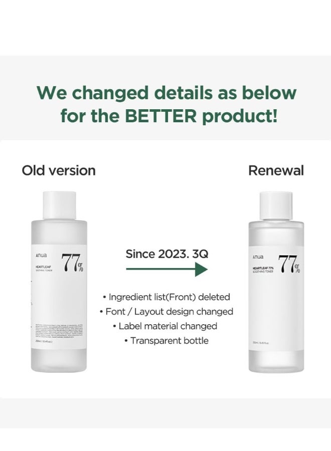 Heartleaf 77% Soothing Toner 250Ml