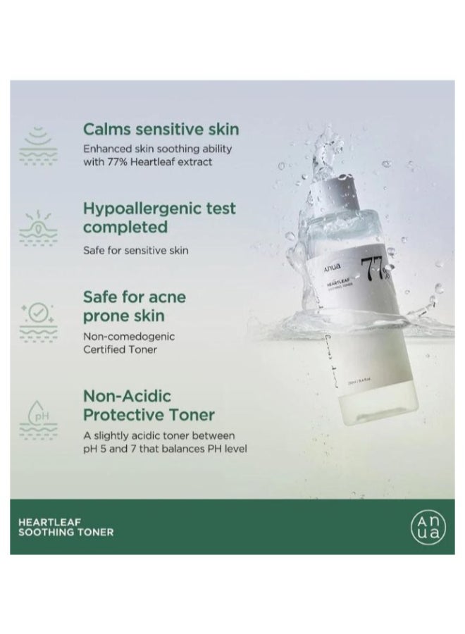 Heartleaf 77% Soothing Toner Vegan Skincare Sensitive And Combination Skin 250Ml