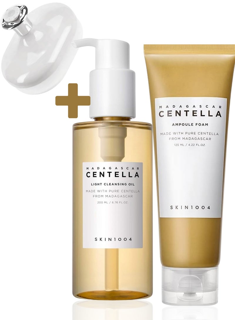 Madagascar Centella Cleansing Duo: Light Cleansing Oil & Ampoule Foam for Gentle Purification 325ml