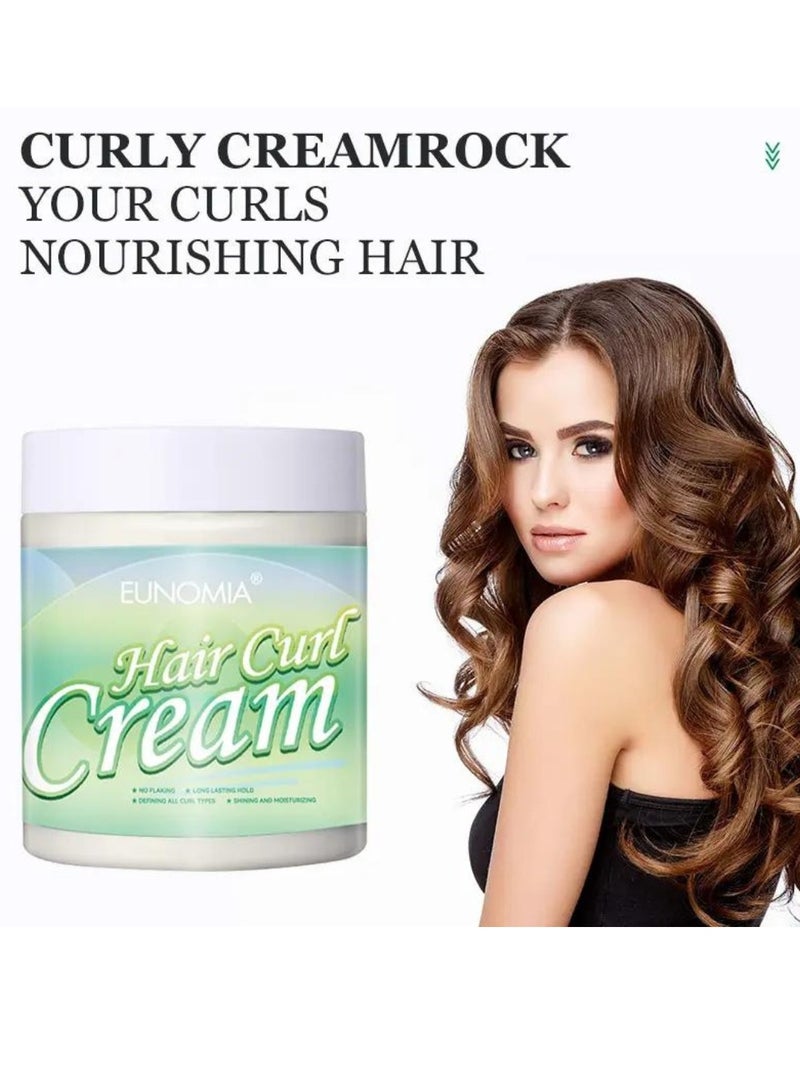 250g Hair Curl Cream Curly Hair Nourishing Cream No Flaking Long Lasting Hold Defining All Curl Shining and Moisturizing Curly Hair Cream Curly Hair Styling Cream Less Dry More Curly Hair Cream