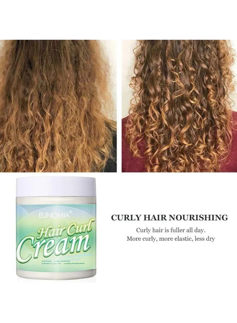 250g Hair Curl Cream Curly Hair Nourishing Cream No Flaking Long Lasting Hold Defining All Curl Shining and Moisturizing Curly Hair Cream Curly Hair Styling Cream Less Dry More Curly Hair Cream