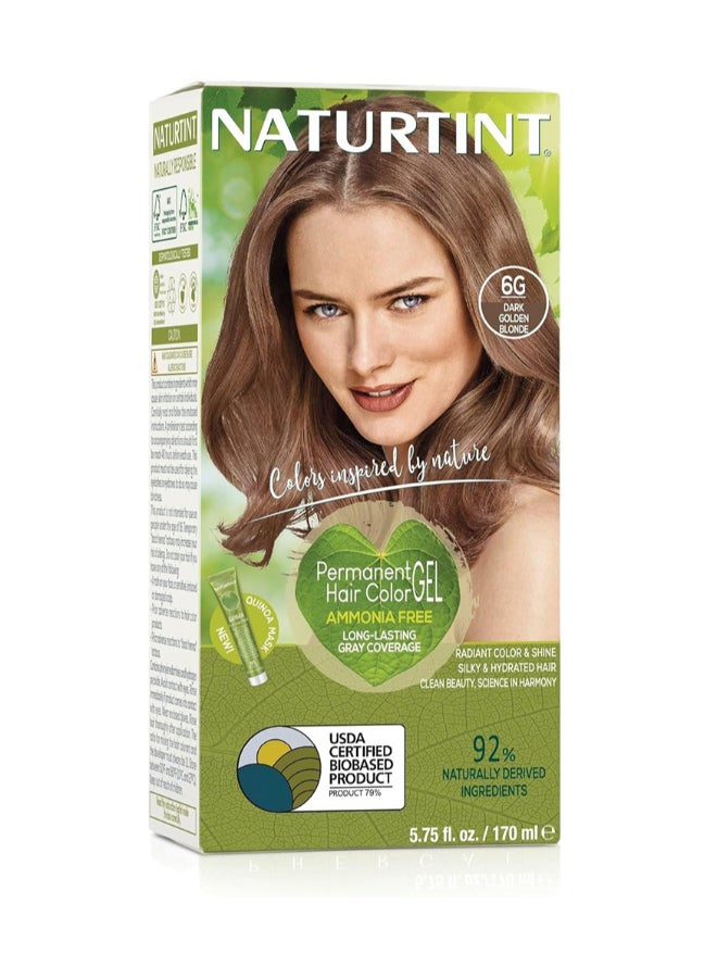 Naturtint 6G Dark Golden Blonde, Permanent Hair Colour 6 G Dark Golden Blonde 170ml