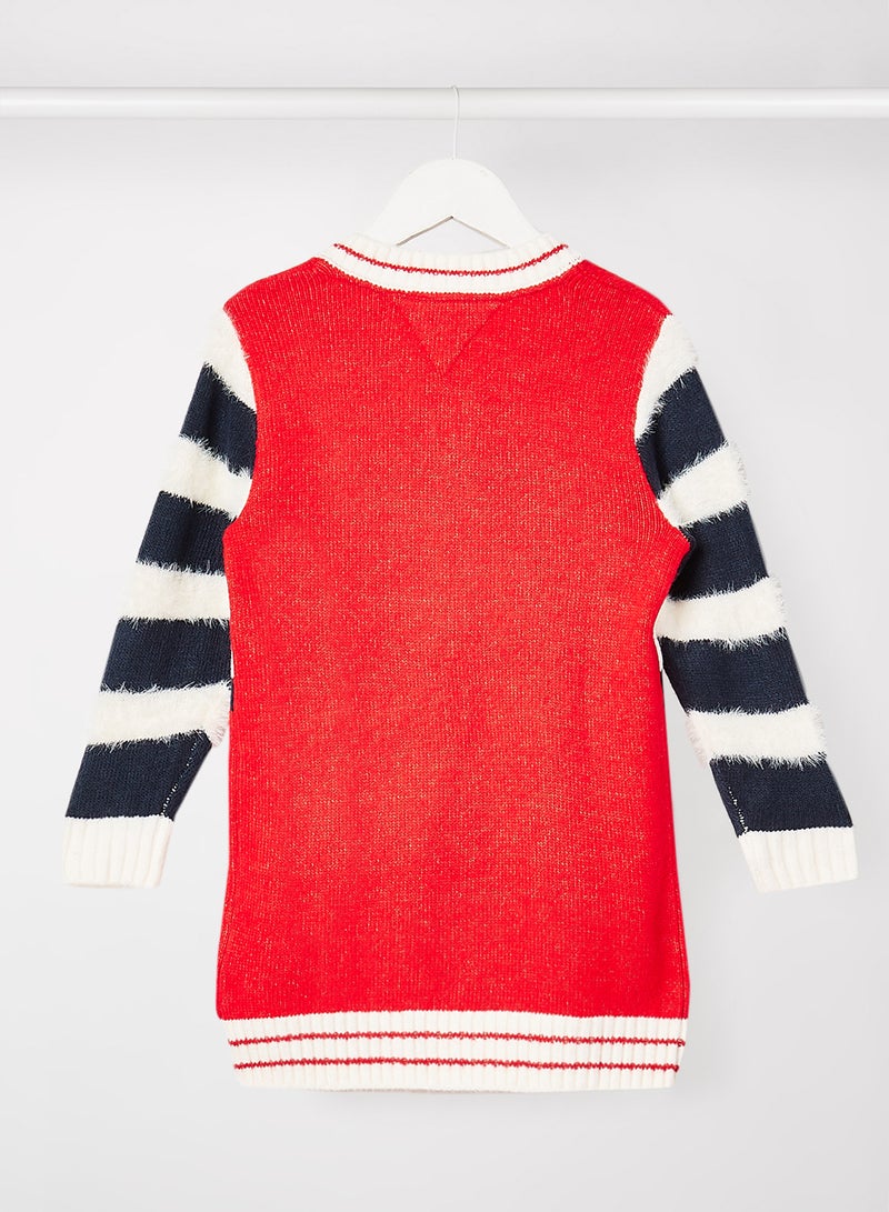 Kids/Teen Colourblock Sweatshirt Dress Multicolour