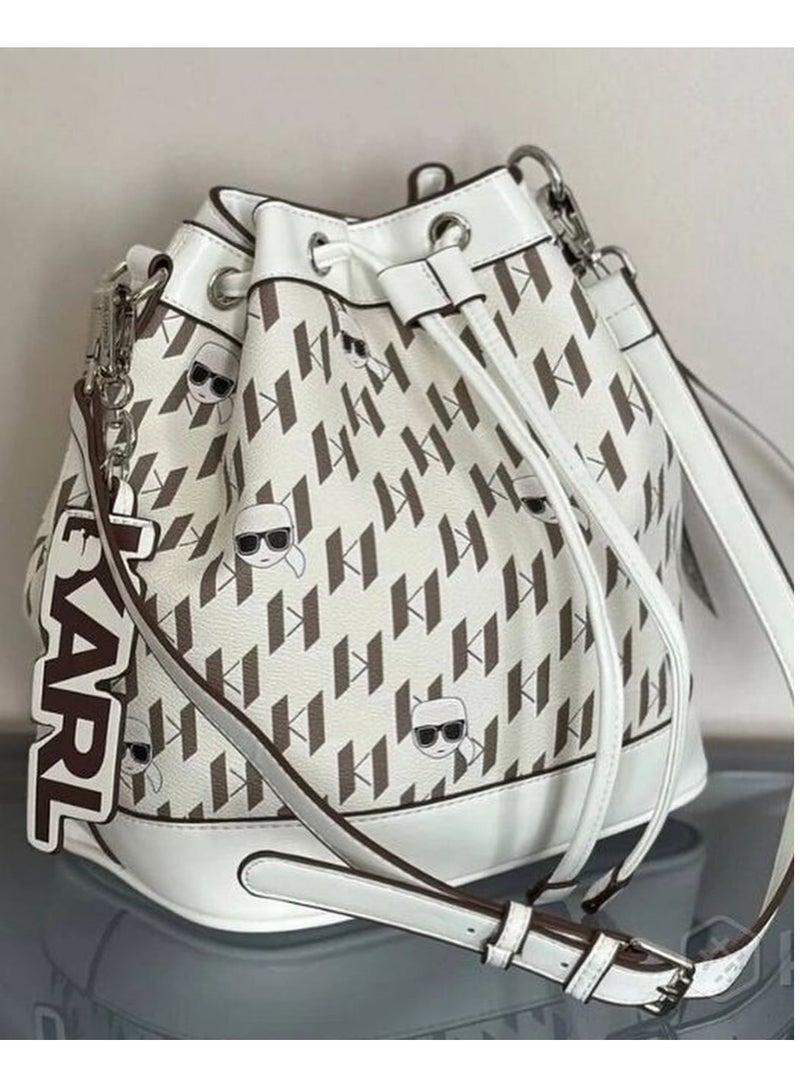 Karl Lagerfeld Paris Monogram Bucket Bag