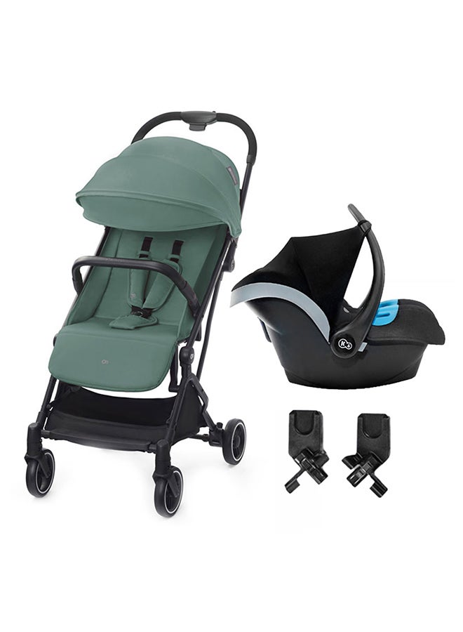 2 in1 Indy2 Lightweight Stroller With Mink Car Seat - Sea Green