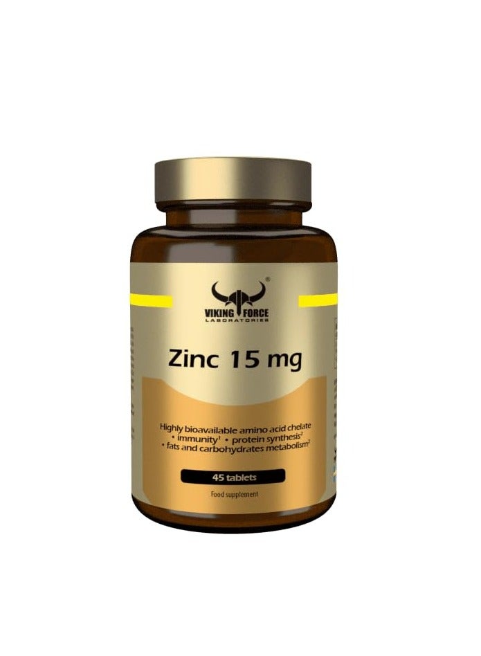 Viking Force Zinc 15mg - 60 Capsules Boosts Immunity, Supports Skin Health, And Provides Antioxidant Defense