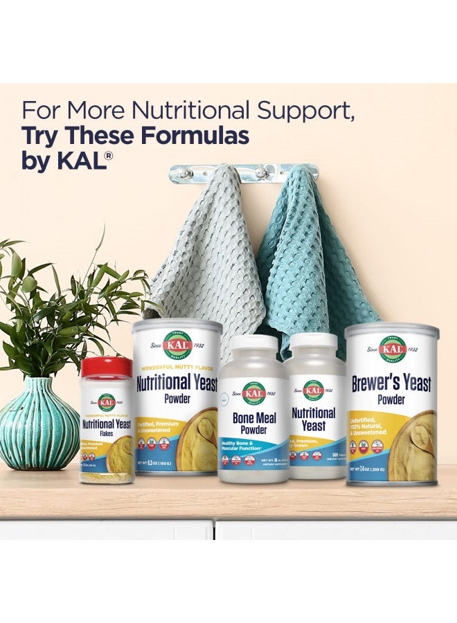 KAL Imported Nutritional Yeast Flakes, Unfortified & Unsweetened Fine Flakes, 100% Natural Source of Amino Acids & B Vitamins, Great Nutty Flavor, Non-GMO & Vegan, Approximately 22 Servings, 7.8oz