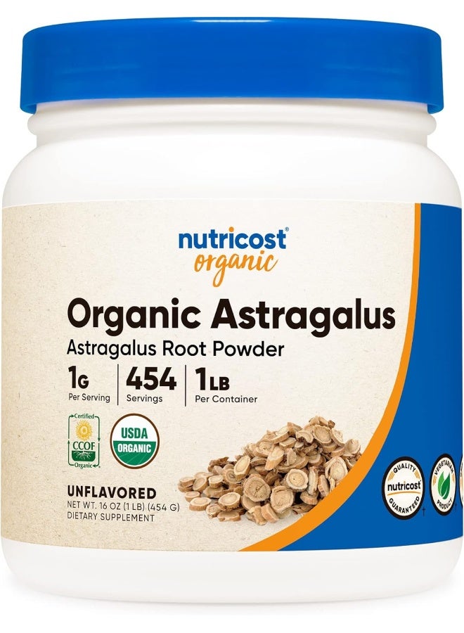 Organic Astragalus Root Powder 1Lb - Gluten Free, Non-Gmo, Vegan