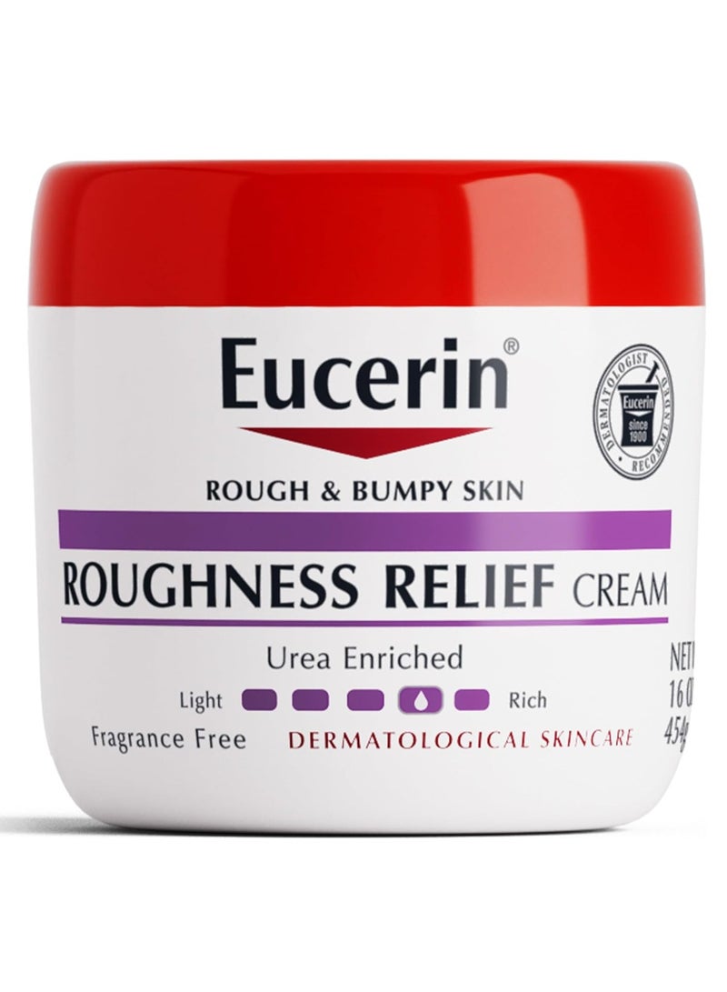 Eucerin Roughness Relief Cream, Fragrance Free Body Cream for Dry Skin, 16 Oz Jar