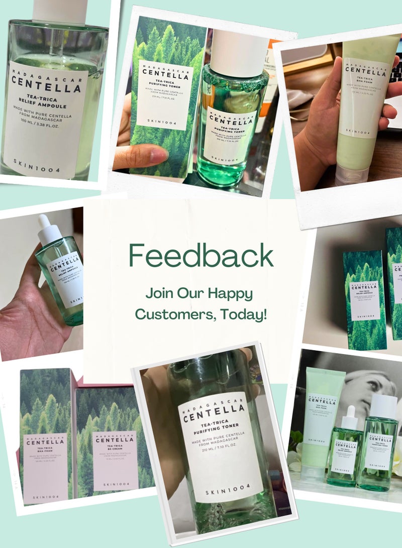 Includes BHA Foam Cleanser 125ml, Purifying Toner 210ml, Relief Ampoule 100ml Face Scrubber | Complete Acne Relief and Hydration Set 435ml