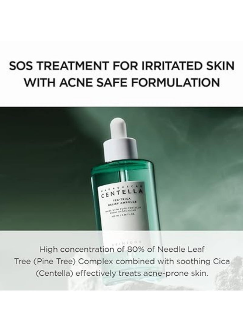 Includes BHA Foam Cleanser 125ml, Purifying Toner 210ml, Relief Ampoule 100ml Face Scrubber | Complete Acne Relief and Hydration Set 435ml