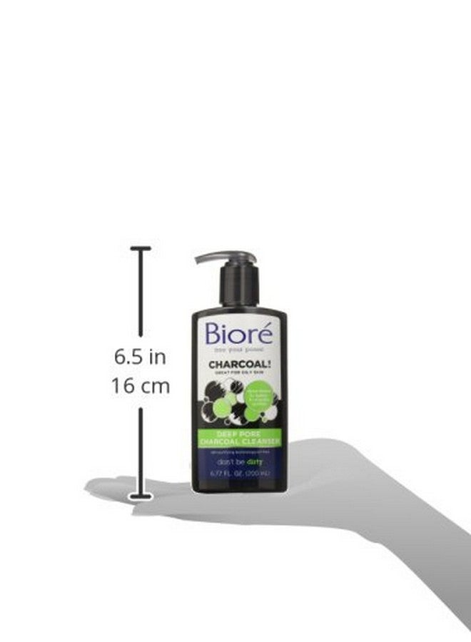 Biore Deep Pore Charcoal Cleanser, 6.77 Oz (Pack Of 3)