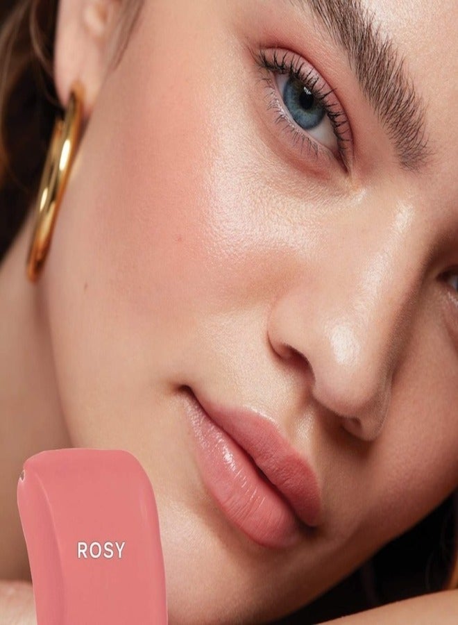 SAIE Dew Blush - Lightweight Blendable Liquid Blush, Rosy - soft pink 11g for a Natural Glow