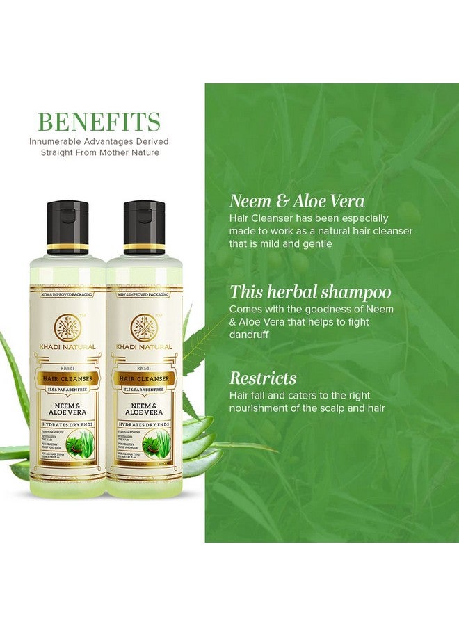 Neem & Aloe Vera Herbal Cleanser/Shampoo, Sls And Paraben Free (Pack Of 2)