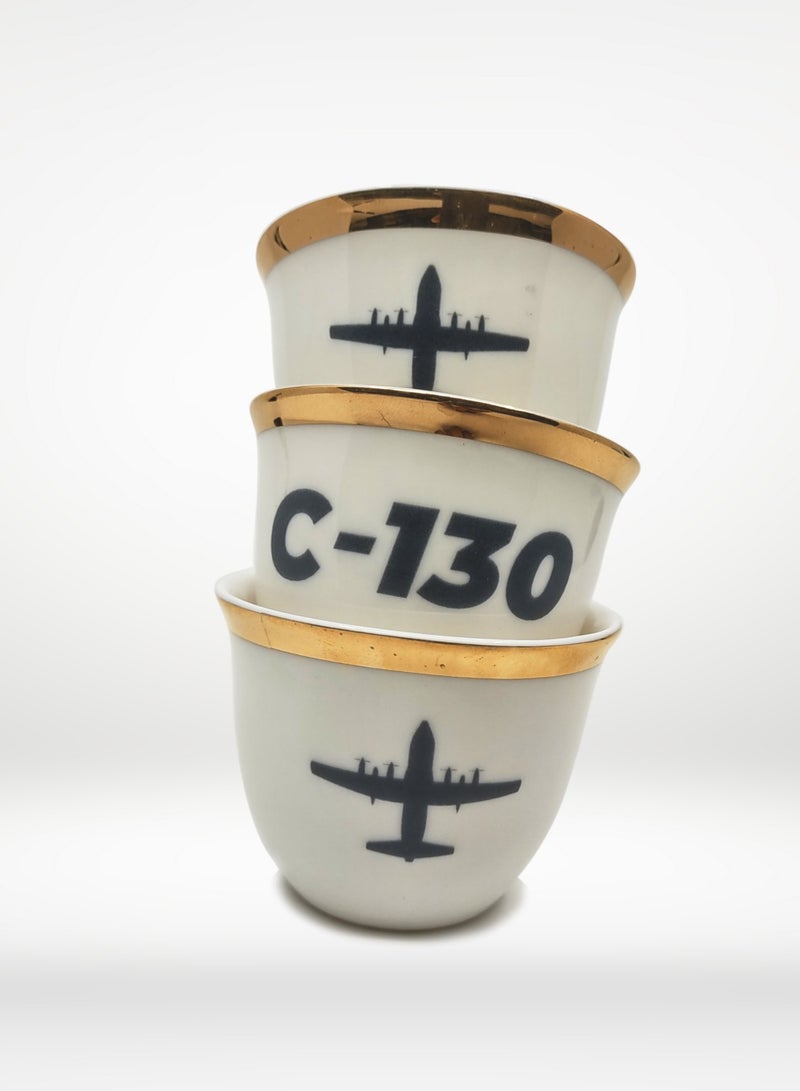 Ceramic Arabic Coffee mug C-130 Gold