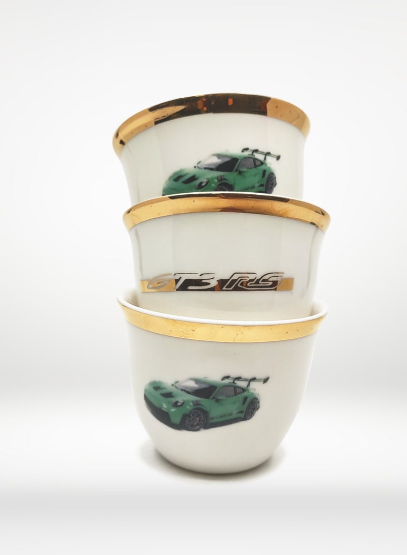 Ceramic Arabic Coffee Mug GT3 RS Gold