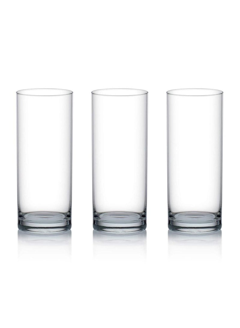 Fin Line Hi Ball Glass Set 355 ml, 3 Pc