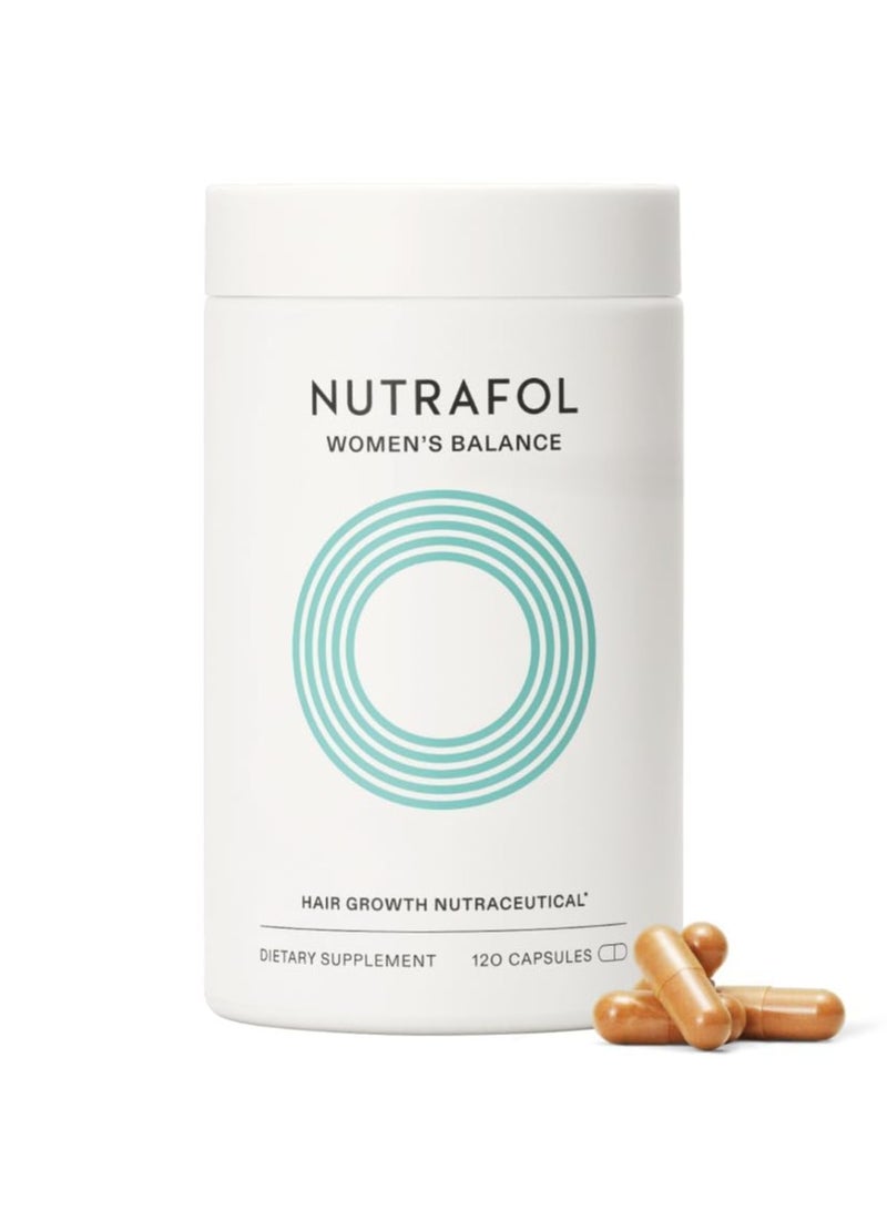 Nutrafol Women's Balance Hair Growth Supplements, Ages 45 and Up, Clinically Proven for Visibly Thicker Hair and Scalp Coverage, Dermatologist Recommended - 1 Month Supply