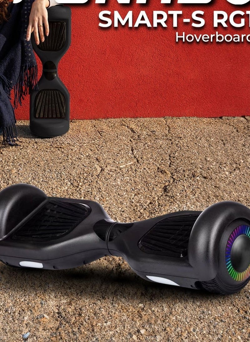 Smart S RG1 Hoverboard Bluetooth Built In Speaker LED Lights Self Balancing 8mph Speed 180° Rotation Axis Non Slip Footpad