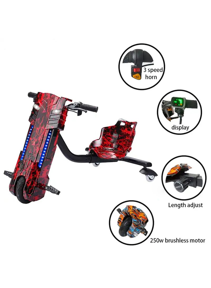 Electric drifting Scooter 3 Wheel Ride On Toy bike for kids with Key and Lights 36V