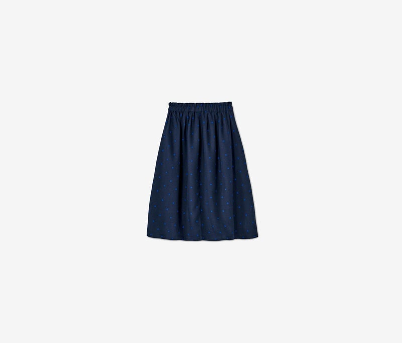 Kids Girls Midi Skirt, Navy Blue