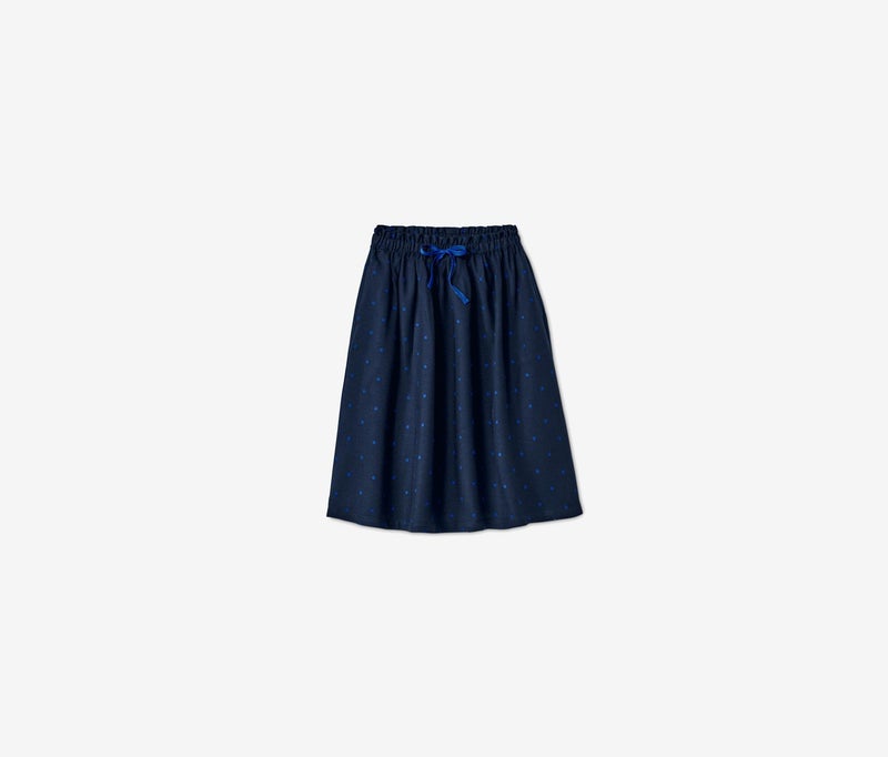 Kids Girls Midi Skirt, Navy Blue