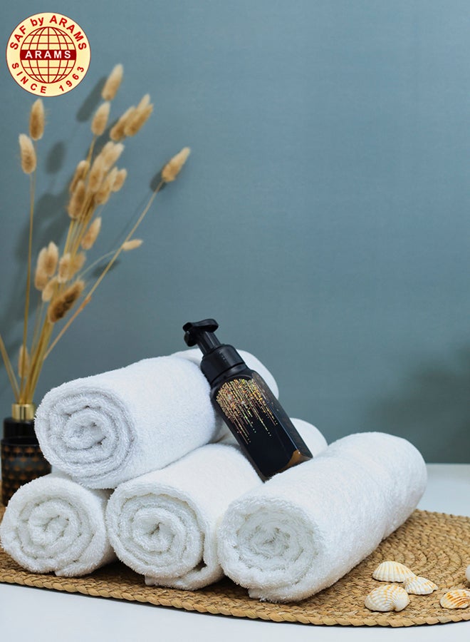 Sophisticated 6-Piece White Bath Towel Set - 70x140 cm, 500 GSM, Premium Quality