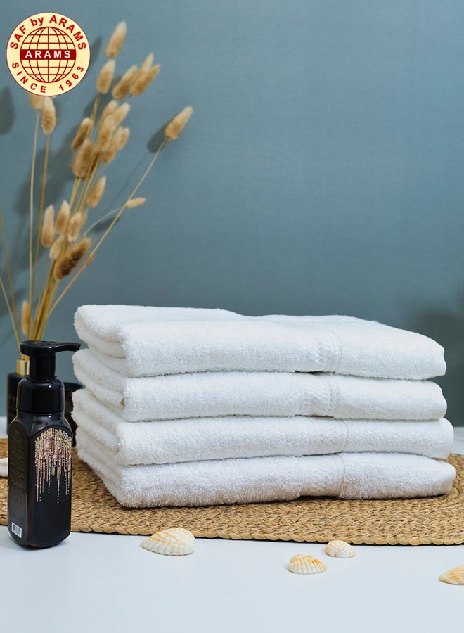 Sophisticated 6-Piece White Bath Towel Set - 70x140 cm, 500 GSM, Premium Quality