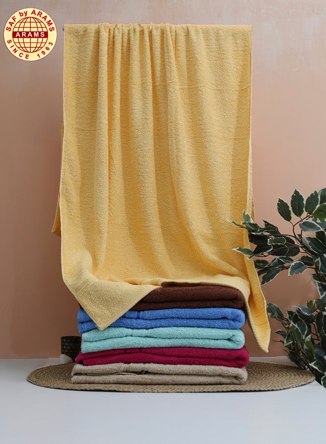 Fancy 6-Piece Dyed Bath Towel Set - 90x180 cm, 500 GSM, Luxury Face Towels