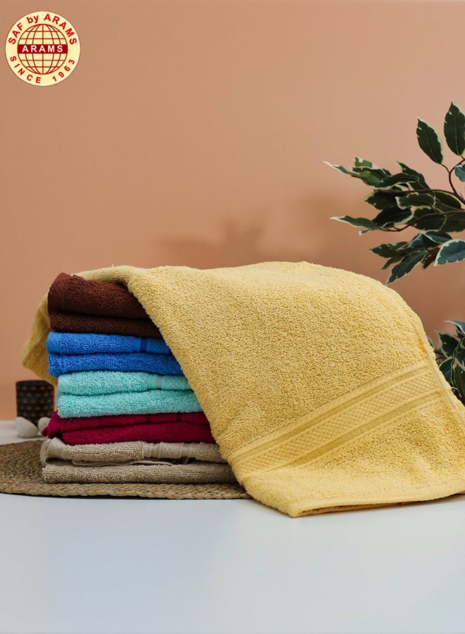 Fancy 6-Piece Dyed Bath Towel Set - 90x180 cm, 500 GSM, Luxury Face Towels