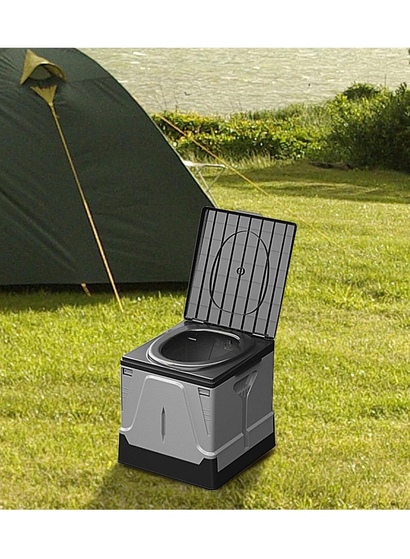 Foldable Camping Potty with Lid, Travel Storage Box for Camping Hiking Boat Trips Beach